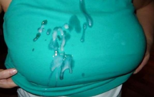21P Cum on clothes