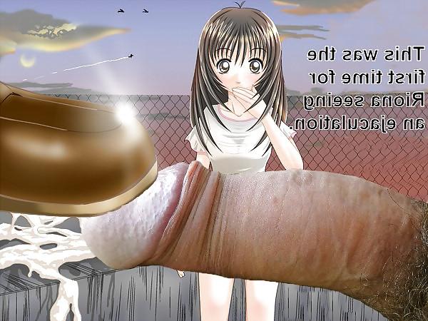 8P Anime Girls playing with a Real Cock (with captions) - No 57