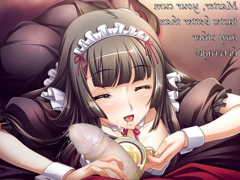 8P Anime Girls playing with a Real Cock (with captions) - No 36