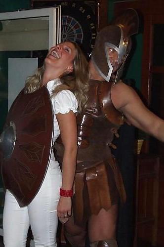 25P Women and Gladiator Male Stripper (Real party-CFNM)