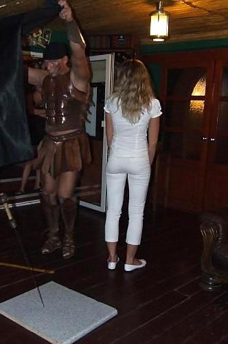 25P Women and Gladiator Male Stripper (Real party-CFNM)