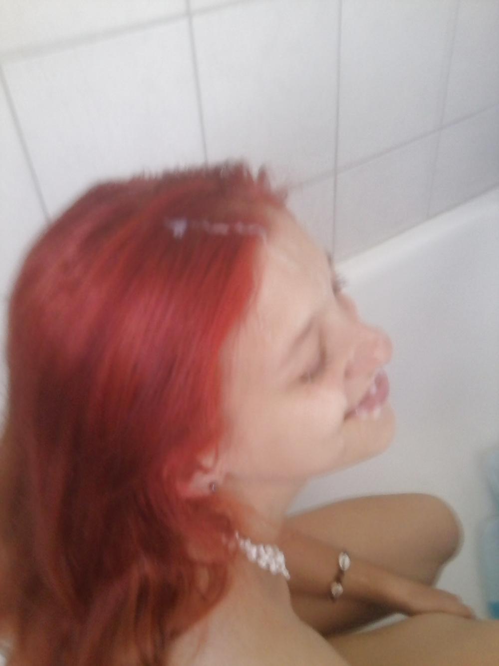 7P My girlfriend got the first facial cumshot ever!
