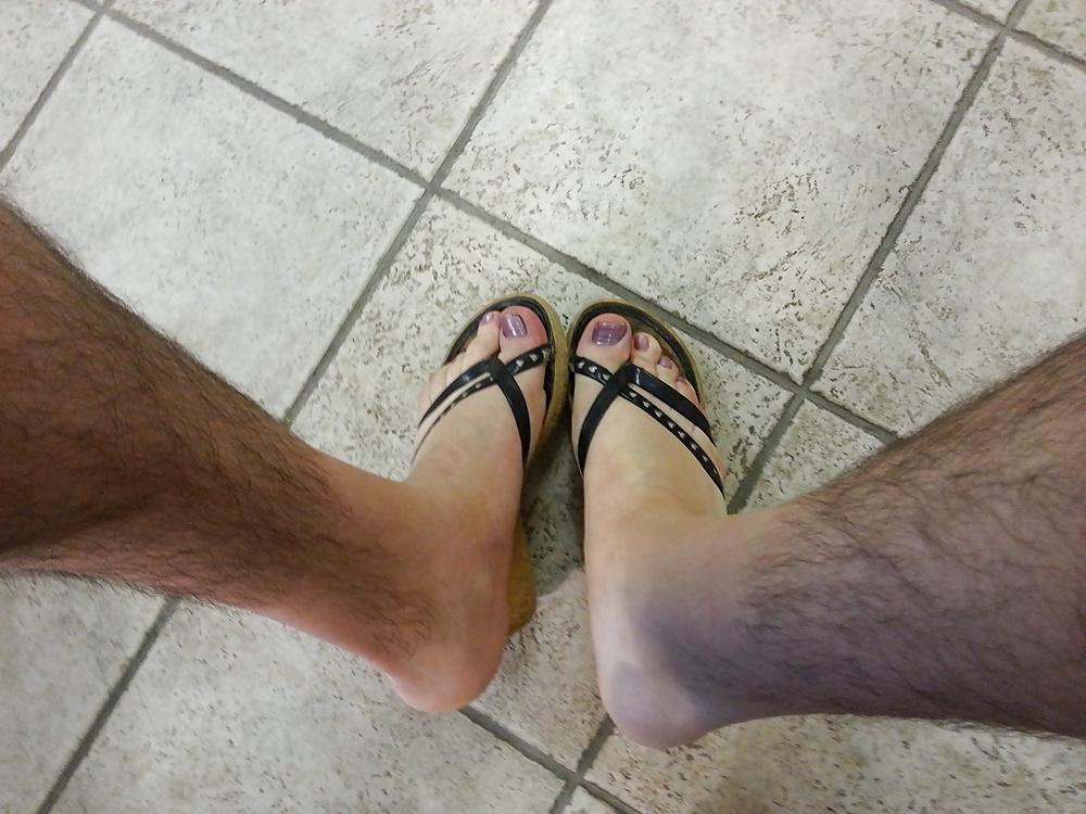 11P Cum on little sister's flip flops sandals of scarpebagnate