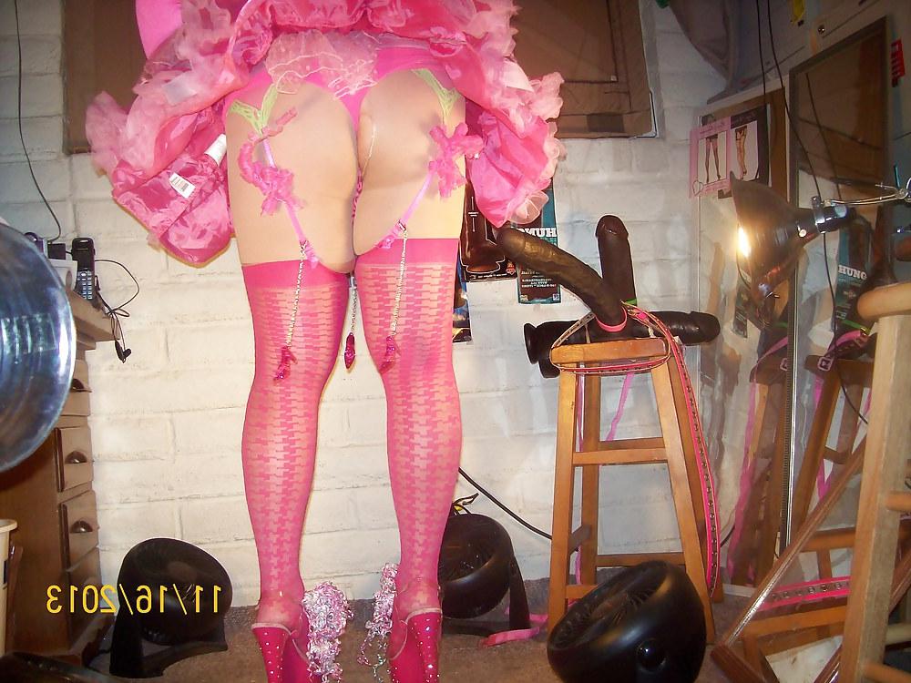 11P Tgirl BBC slut teases Darryl's BBC in slutty hot pink outfit
