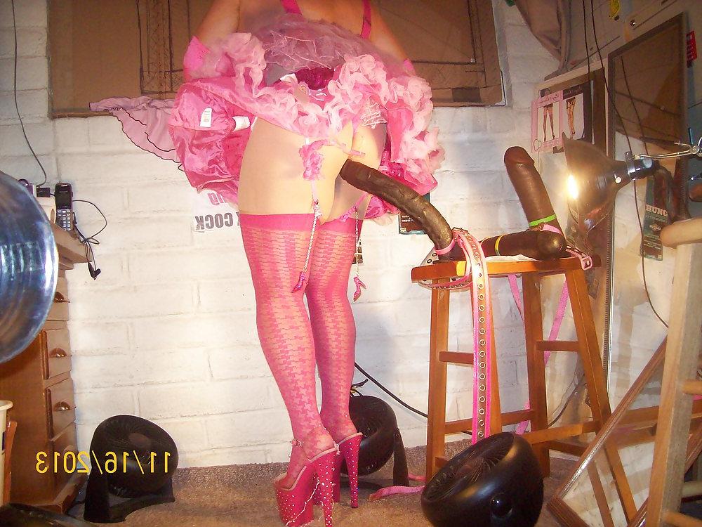 11P Tgirl BBC slut teases Darryl's BBC in slutty hot pink outfit