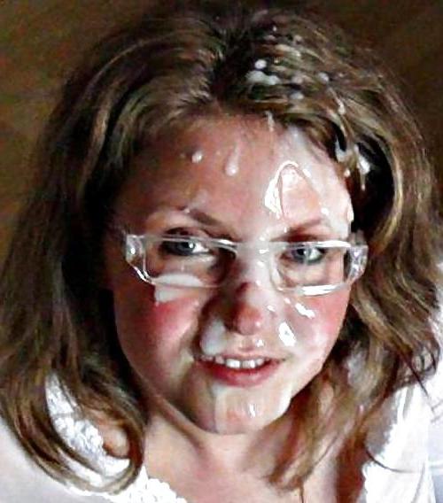 25P Cumshots on face and glasses.