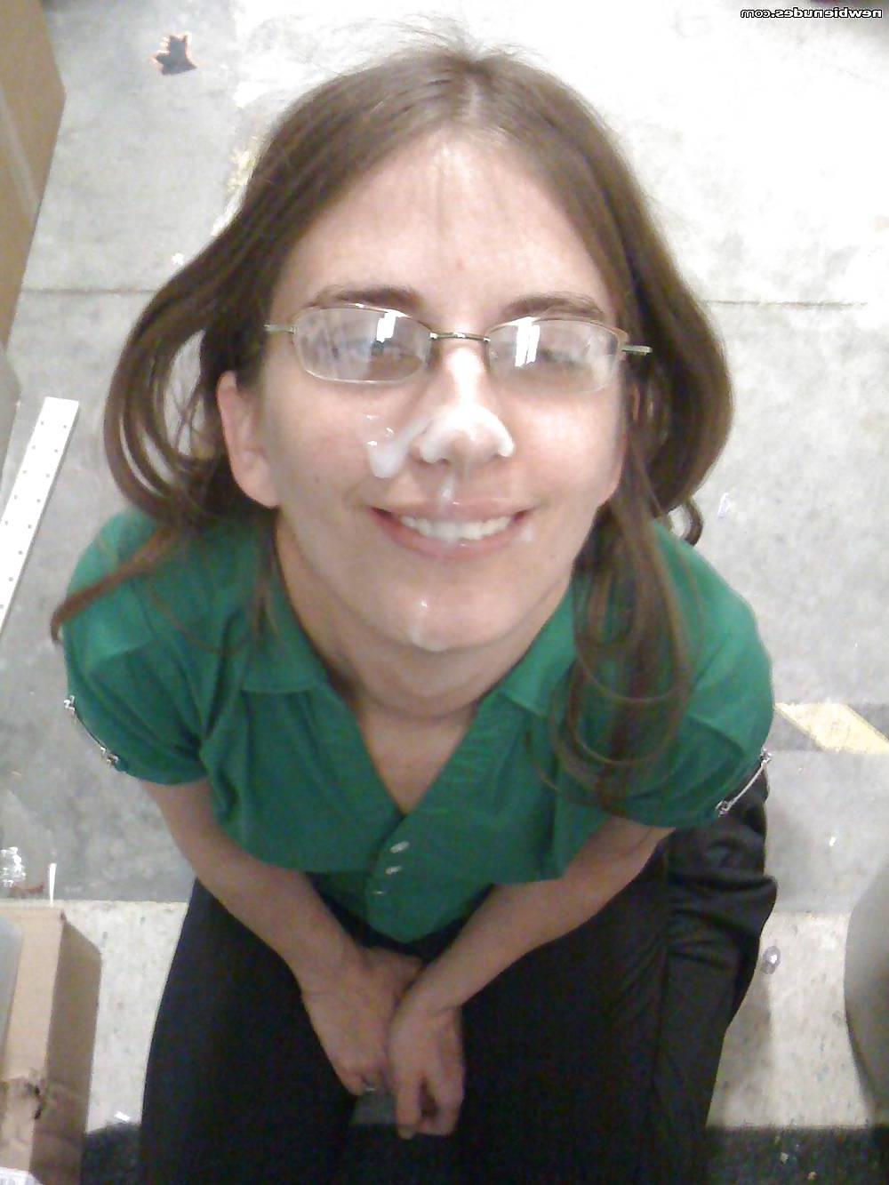 25P Cumshots on face and glasses.