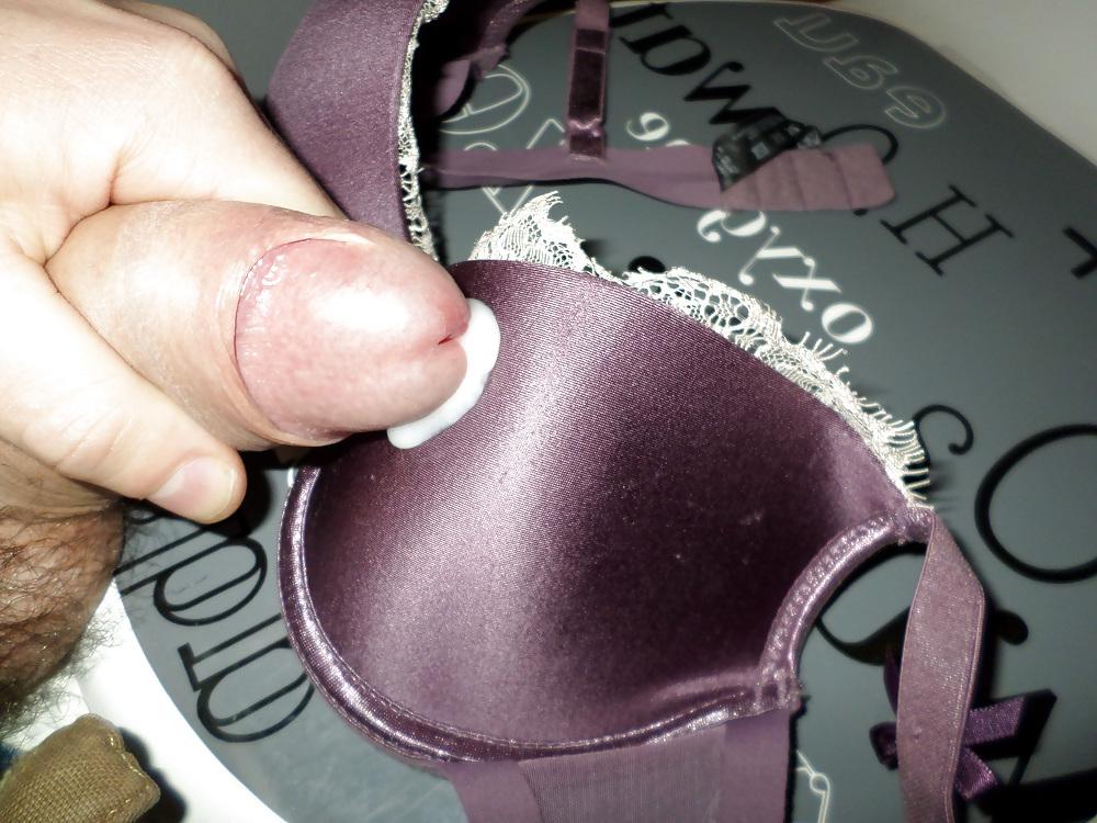 17P Cum on Sister in Law's purple bra at Christmas