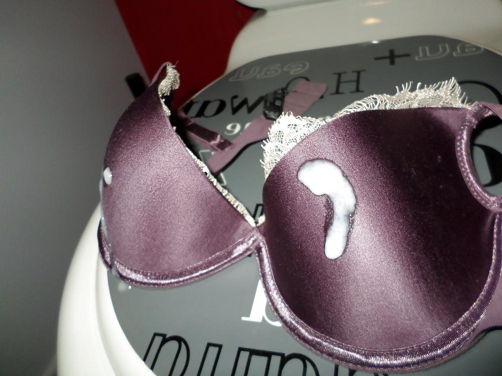 17P Cum on Sister in Law's purple bra at Christmas
