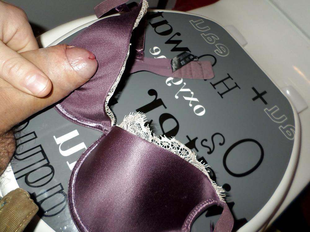 17P Cum on Sister in Law's purple bra at Christmas
