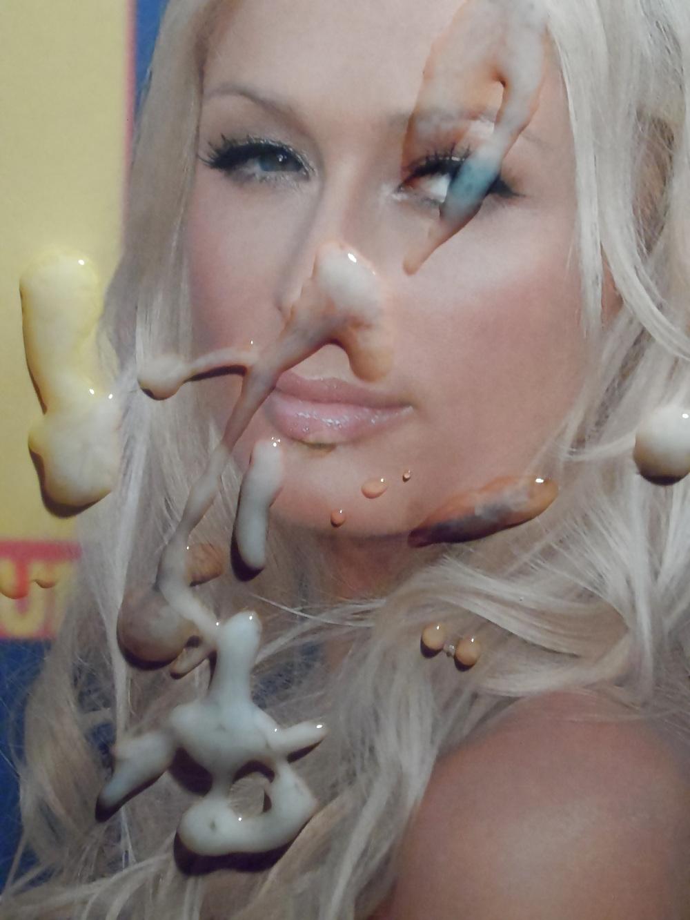 21P Cumming On Paris Hilton's Face!