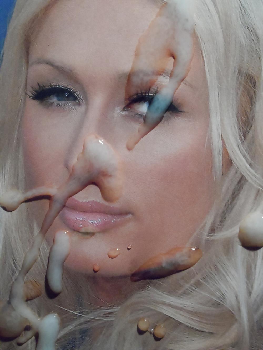 21P Cumming On Paris Hilton's Face!