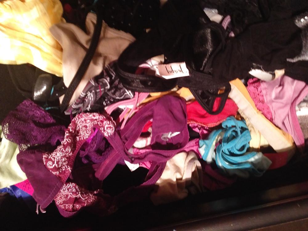 5P A peek at her panty drawer and bra drawer!