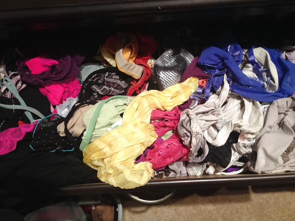 5P A peek at her panty drawer and bra drawer!