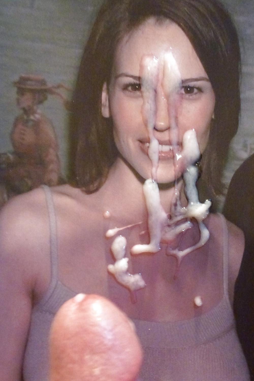 14P Hillary Swank Doesn't Know Why I Shot My Cum On Her Face!