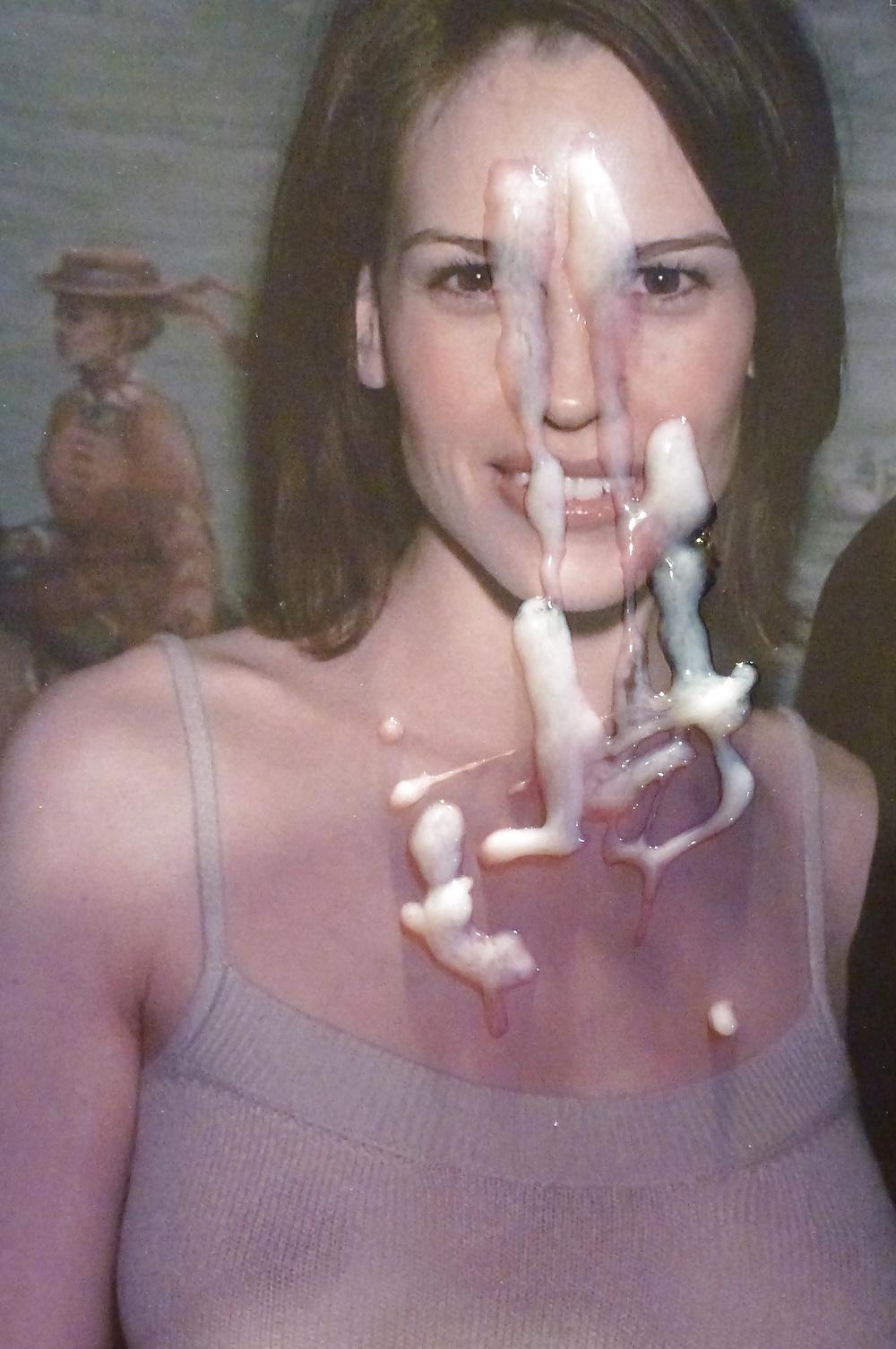 14P Hillary Swank Doesn't Know Why I Shot My Cum On Her Face!