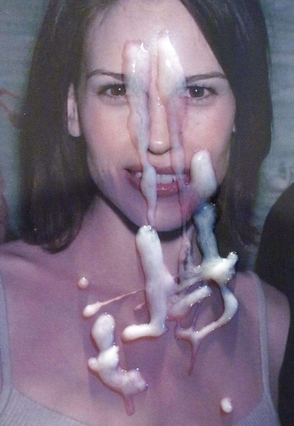 14P Hillary Swank Doesn't Know Why I Shot My Cum On Her Face!