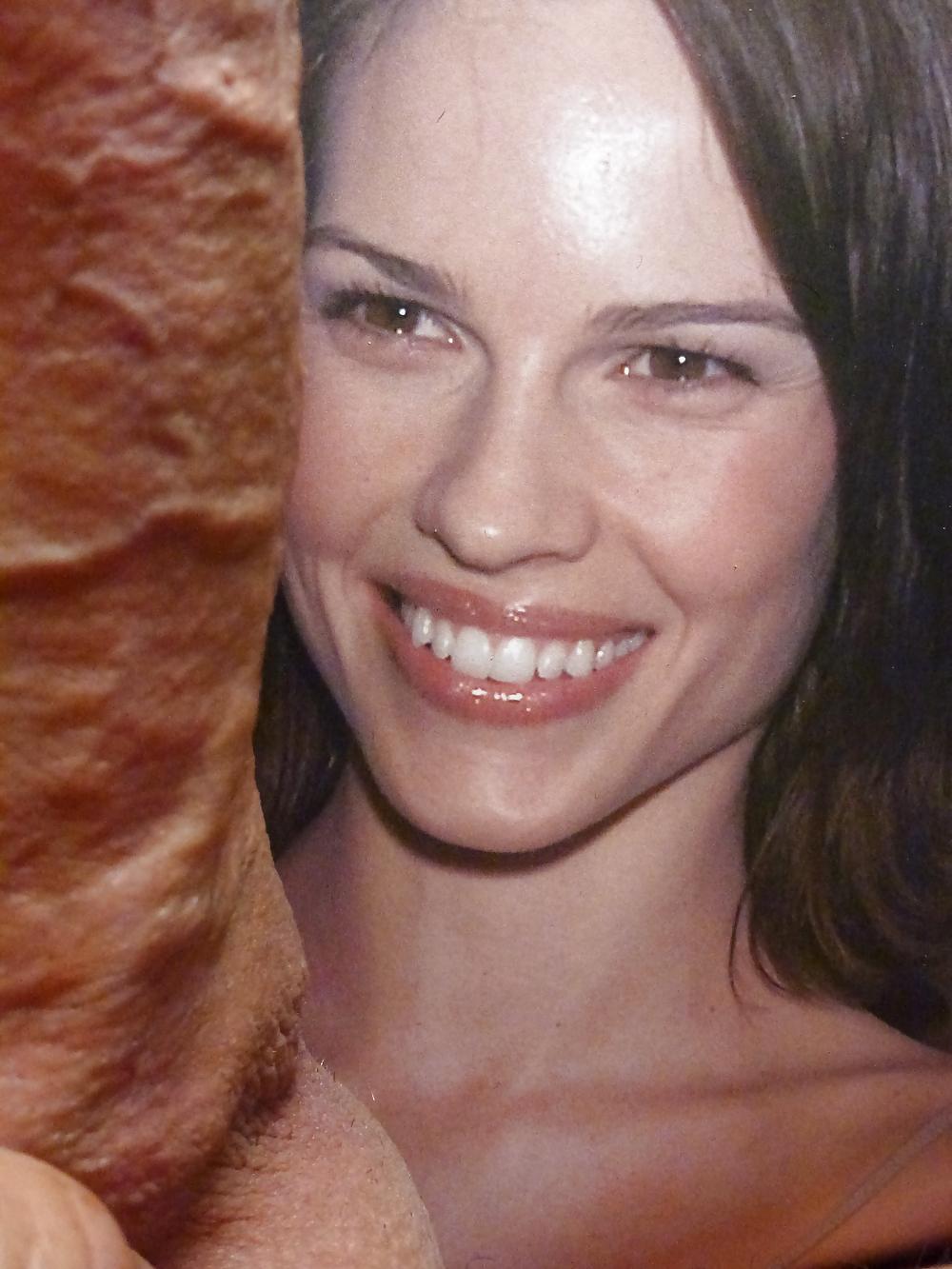 14P Hillary Swank Doesn't Know Why I Shot My Cum On Her Face!