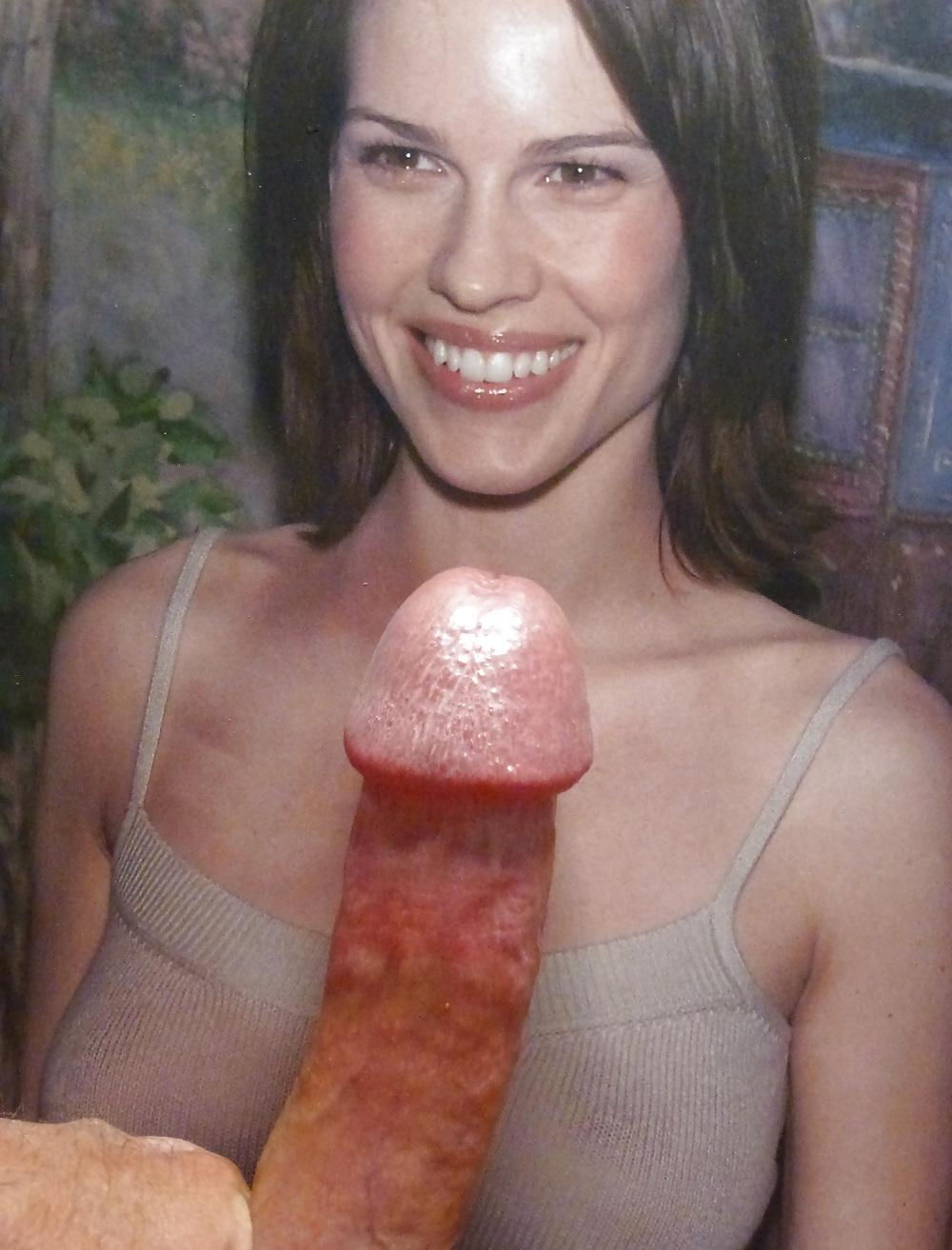 14P Hillary Swank Doesn't Know Why I Shot My Cum On Her Face!