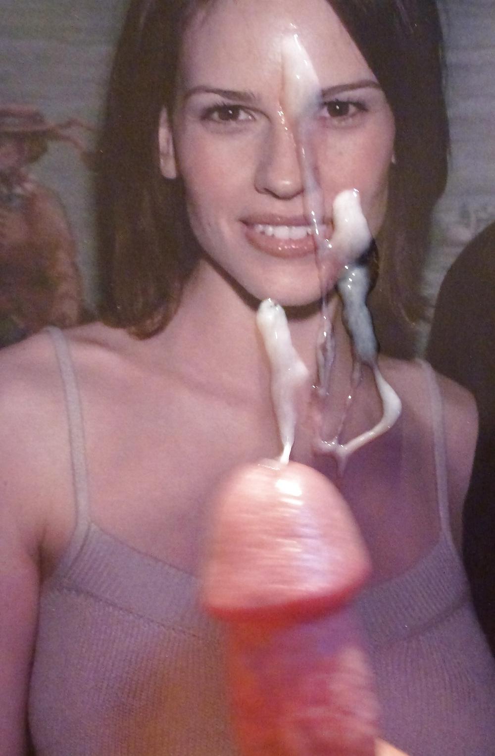 14P Hillary Swank Doesn't Know Why I Shot My Cum On Her Face!