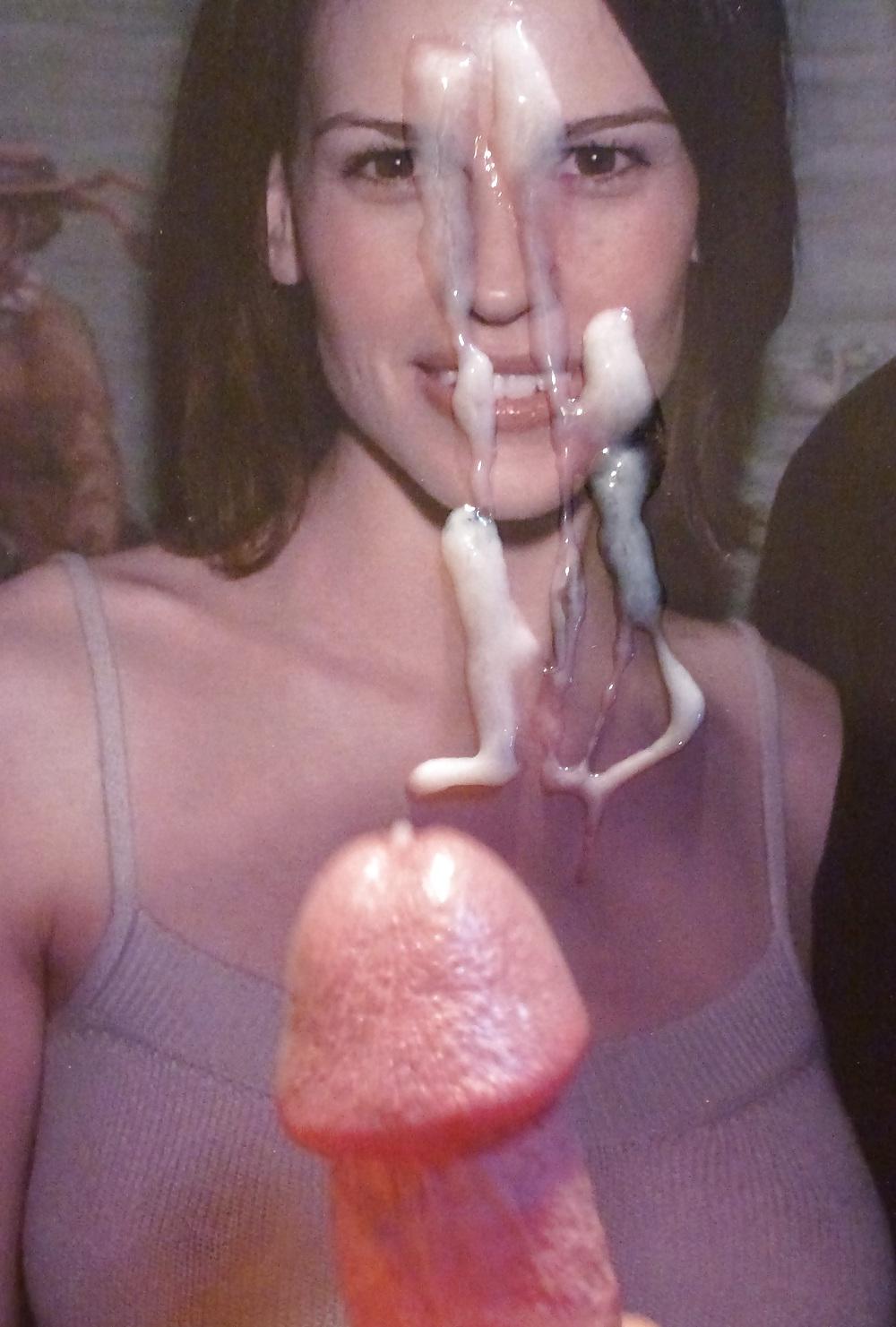 14P Hillary Swank Doesn't Know Why I Shot My Cum On Her Face!