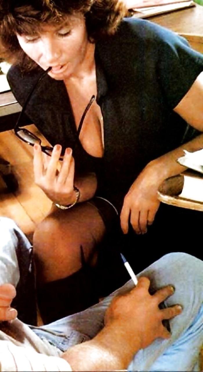 25P SH Retro Pornstar Uschi Digart Teacher Threesome