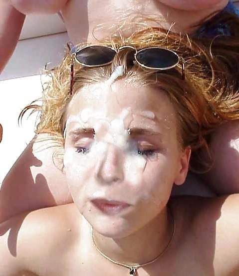 12P A face full of cum.