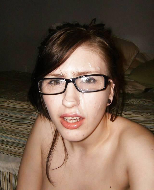 19P Cum on Glasses