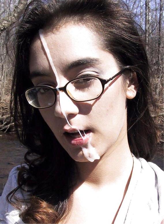 19P Cum on Glasses