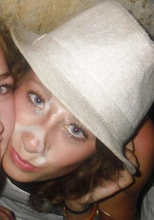 25P Cum on her nose