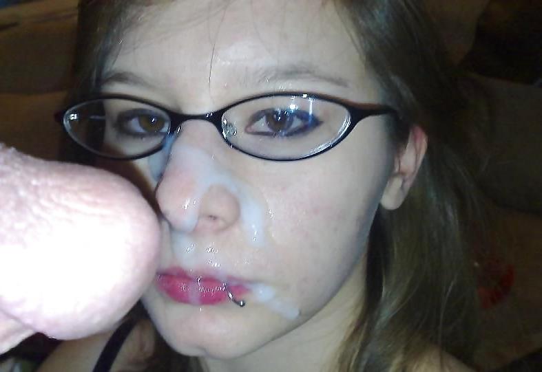 25P Cum on her nose