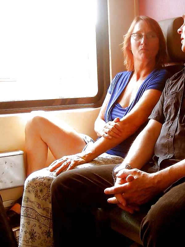10P CUCK WIFE LENE fucked by two men in train