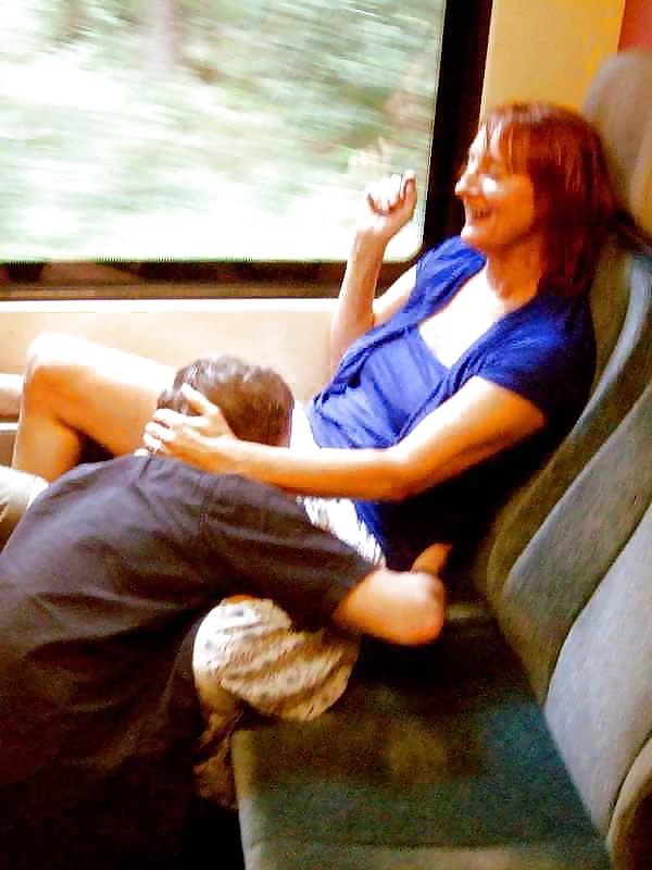 10P CUCK WIFE LENE fucked by two men in train