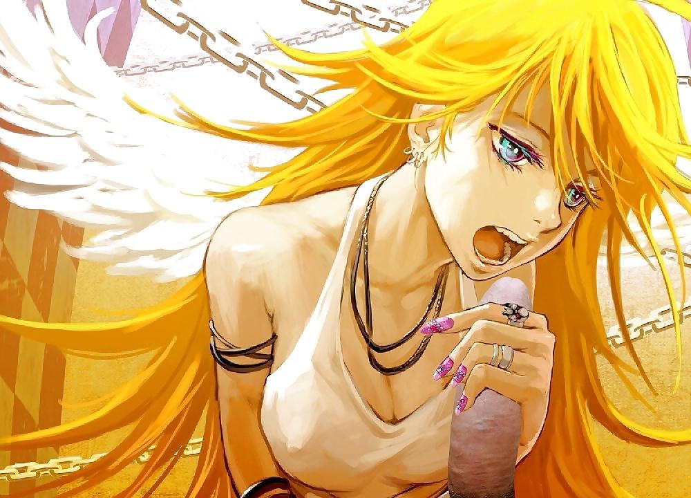8P Anime Girls playing with a Real Cock (with captions) - No 78