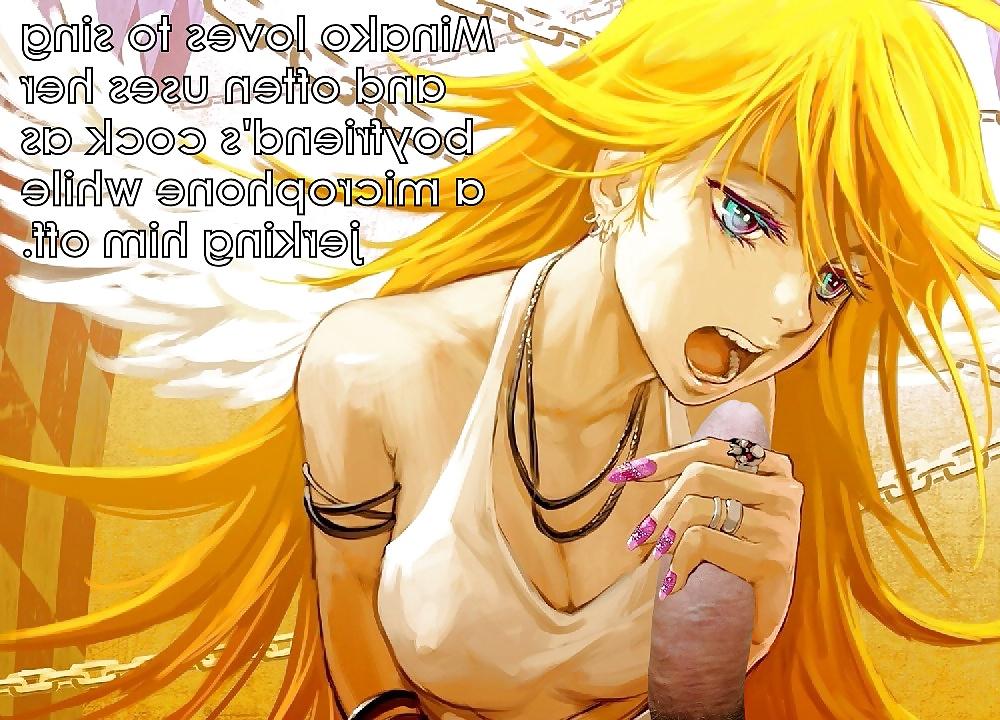 8P Anime Girls playing with a Real Cock (with captions) - No 78