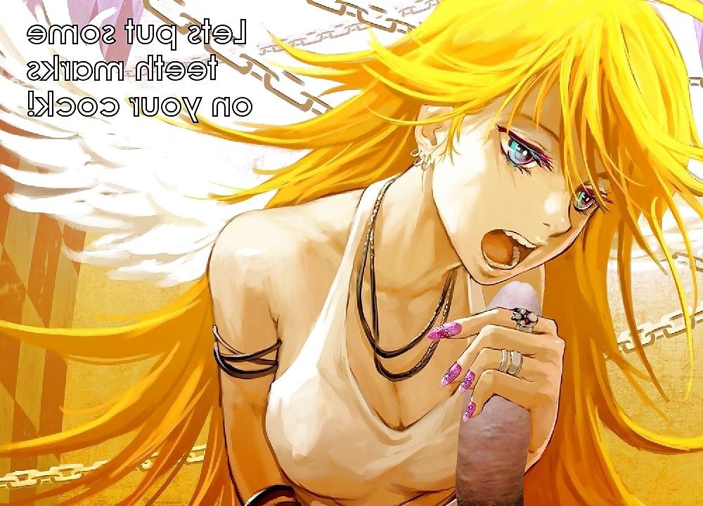 8P Anime Girls playing with a Real Cock (with captions) - No 78
