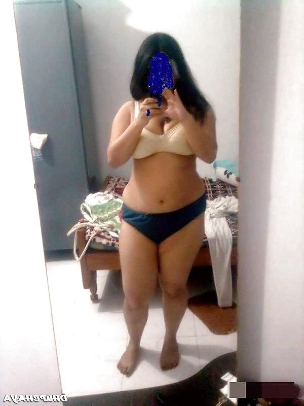 8P Bengali MILF stripping off bra panty to reveal big tits 