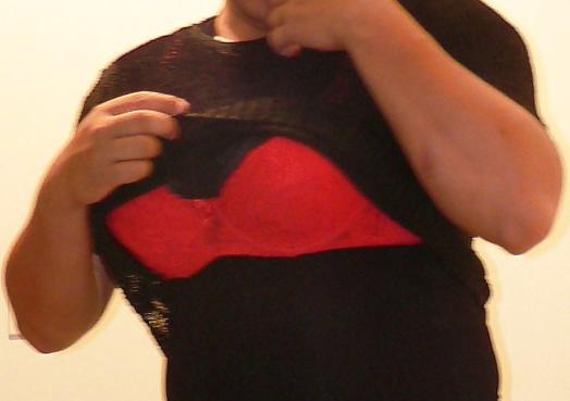 21P Taking Off Black Shirt (Showing Bra again)