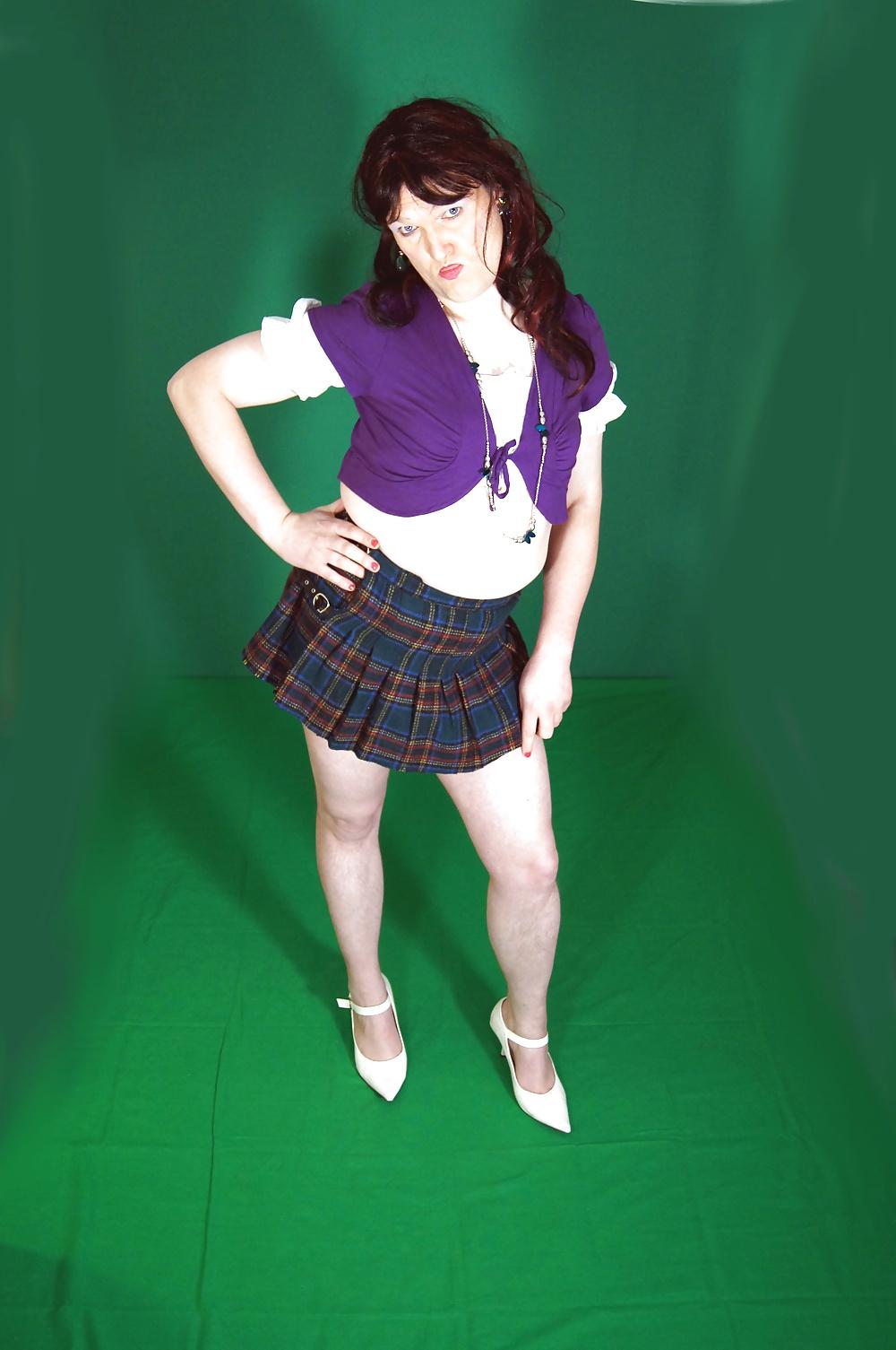 6P Tgirl in kilt and bolero