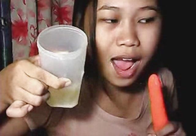 19P Sexy thai bar girl gets messy for me again