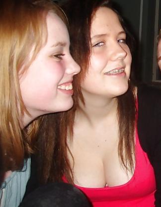 25P Danish teens-75-76-bra panties party upskirt cleavage