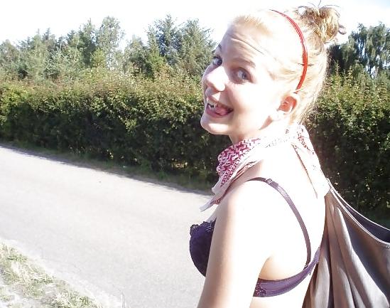 25P Danish teens-75-76-bra panties party upskirt cleavage