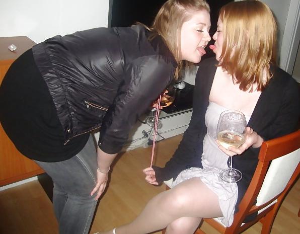 25P Danish teens-75-76-bra panties party upskirt cleavage
