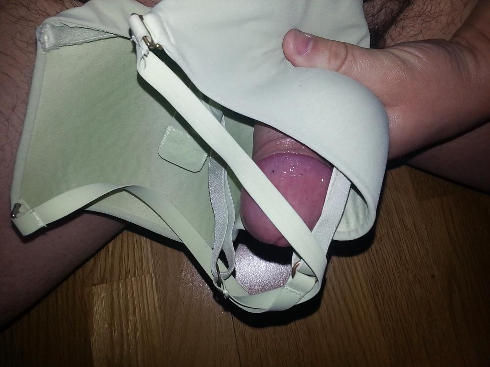 19P First Cum on My Cousin Green Etam Bra