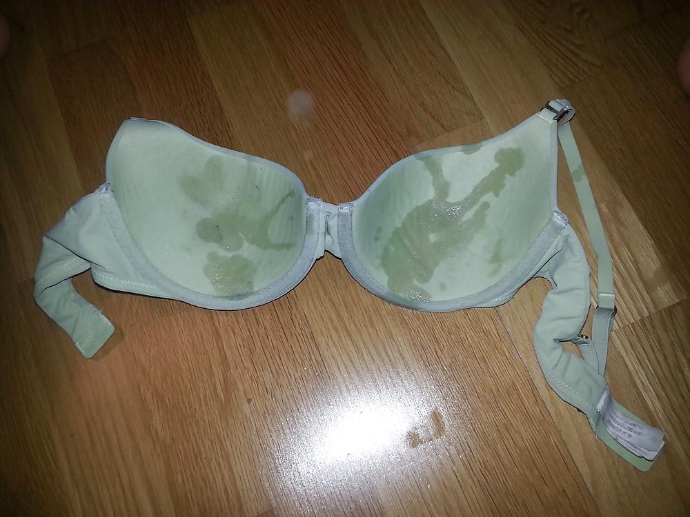 19P First Cum on My Cousin Green Etam Bra