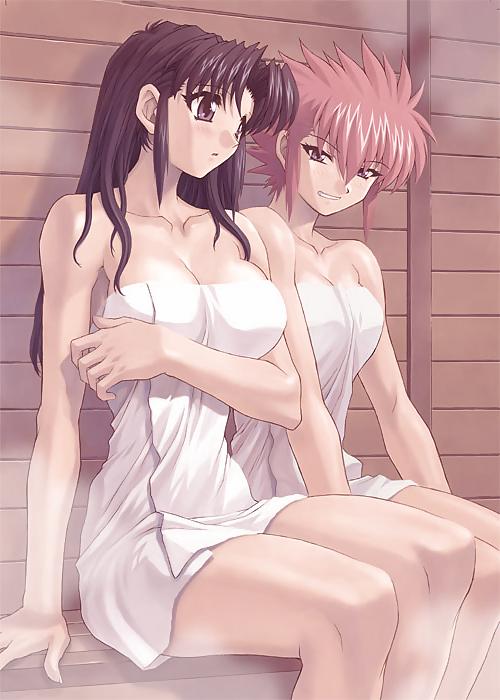 25P Anime style: naked towel