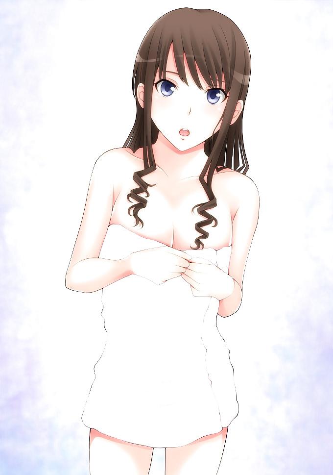 25P Anime style: naked towel