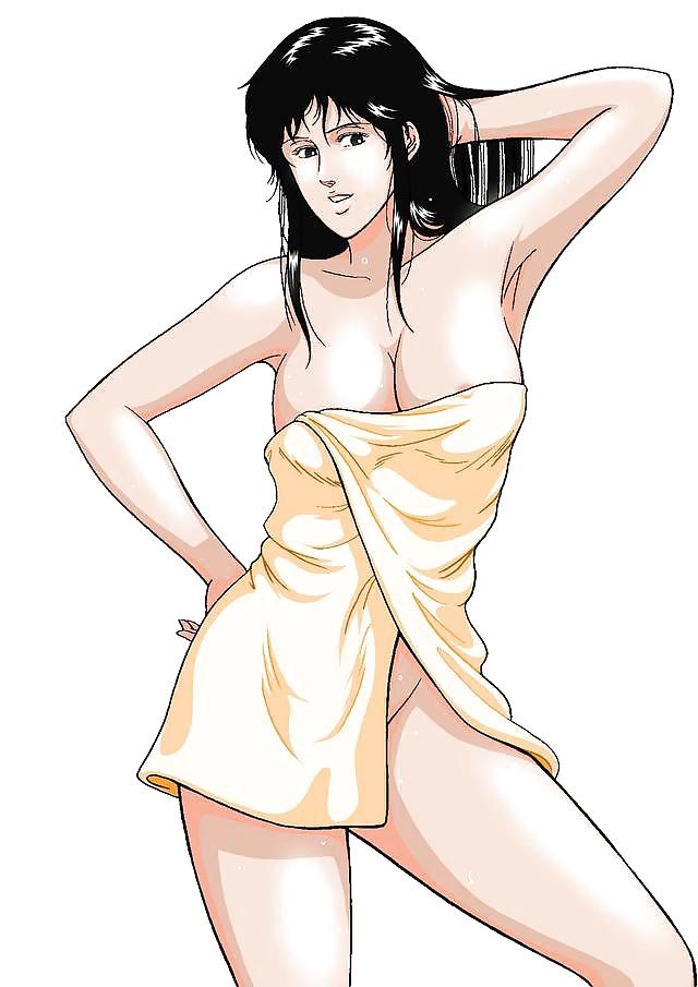 25P Anime style: naked towel