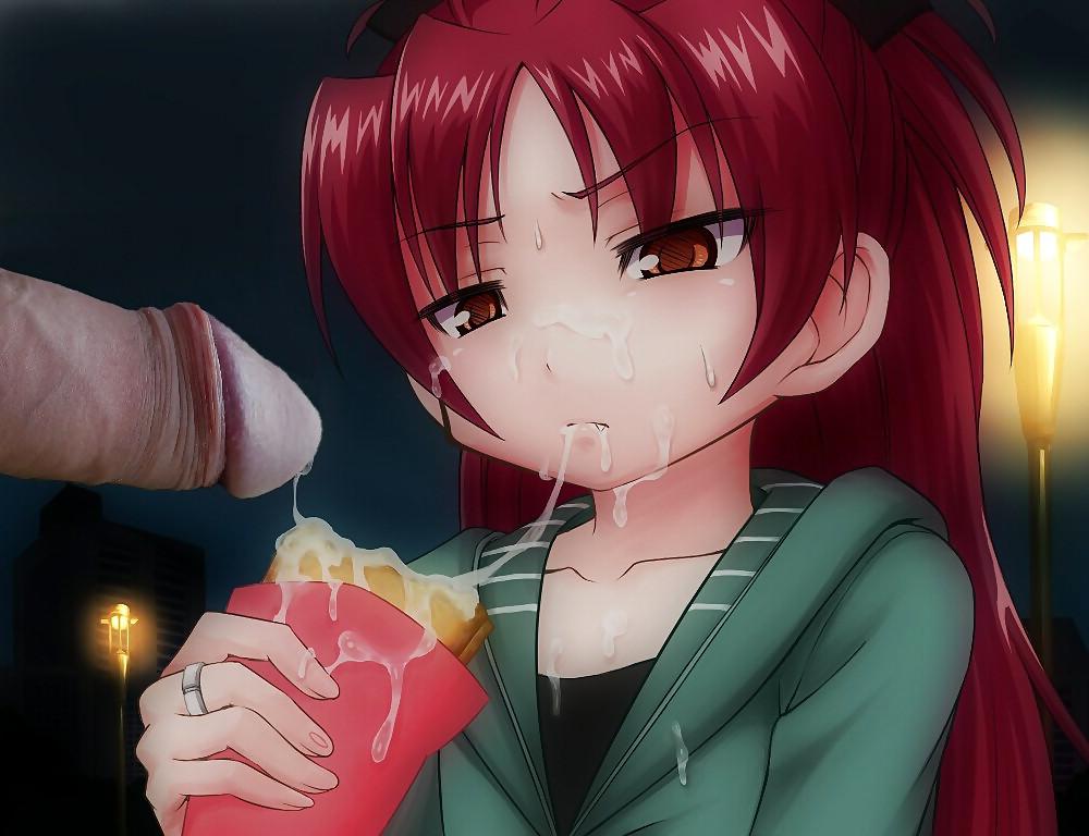 8P Anime Girls spielen mit einem echten Schwanz (mit Bildunterschriften) – Nr. 59