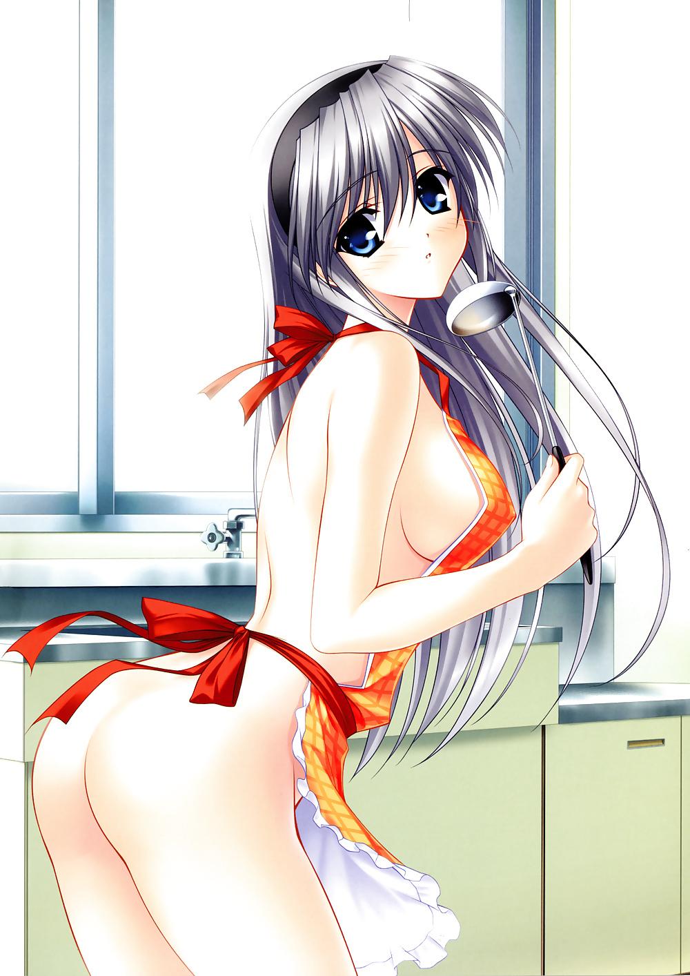 25P Anime style: naked apron